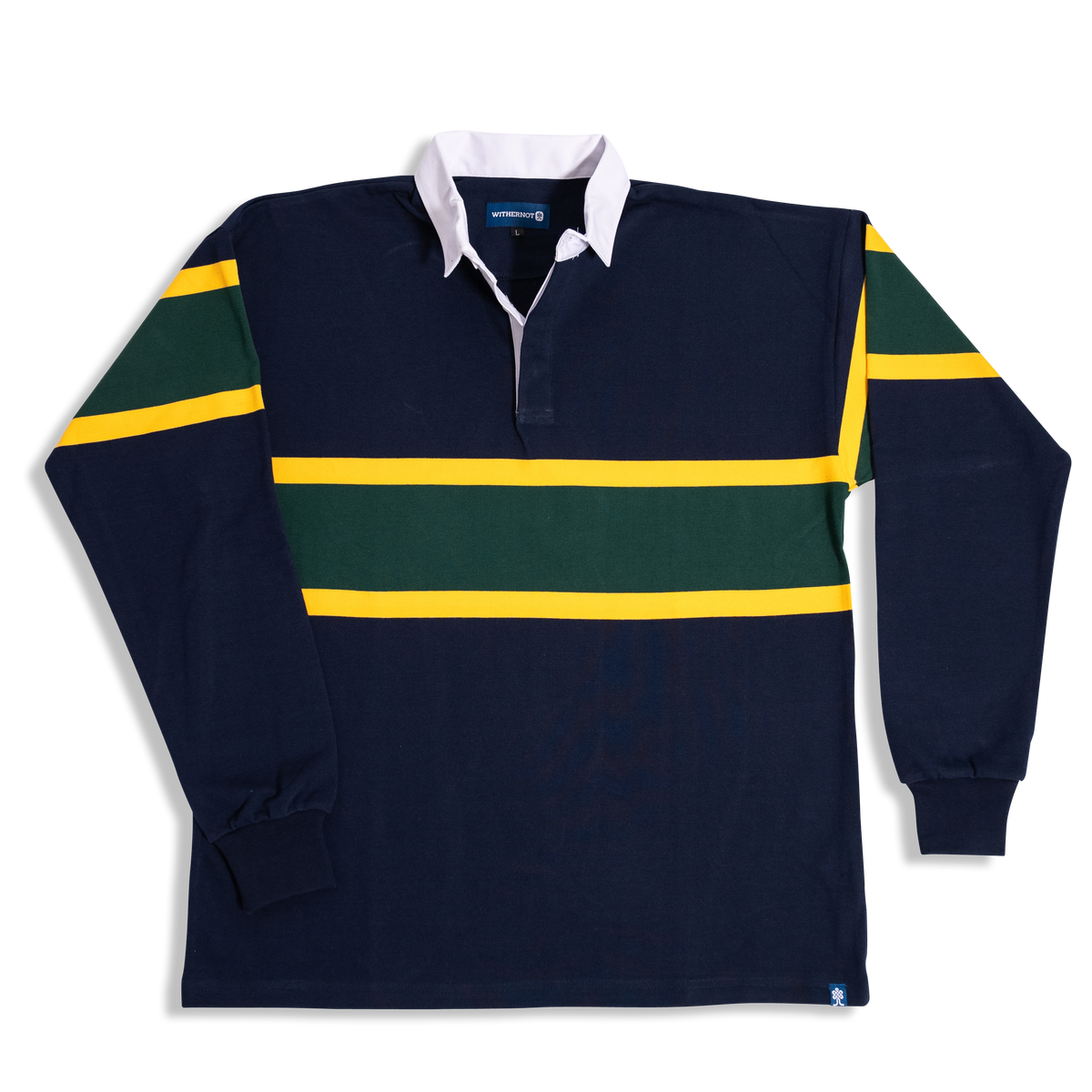 Rugby Shirt Blue Green Yellow Shirt Black Blue 1871 Heritage