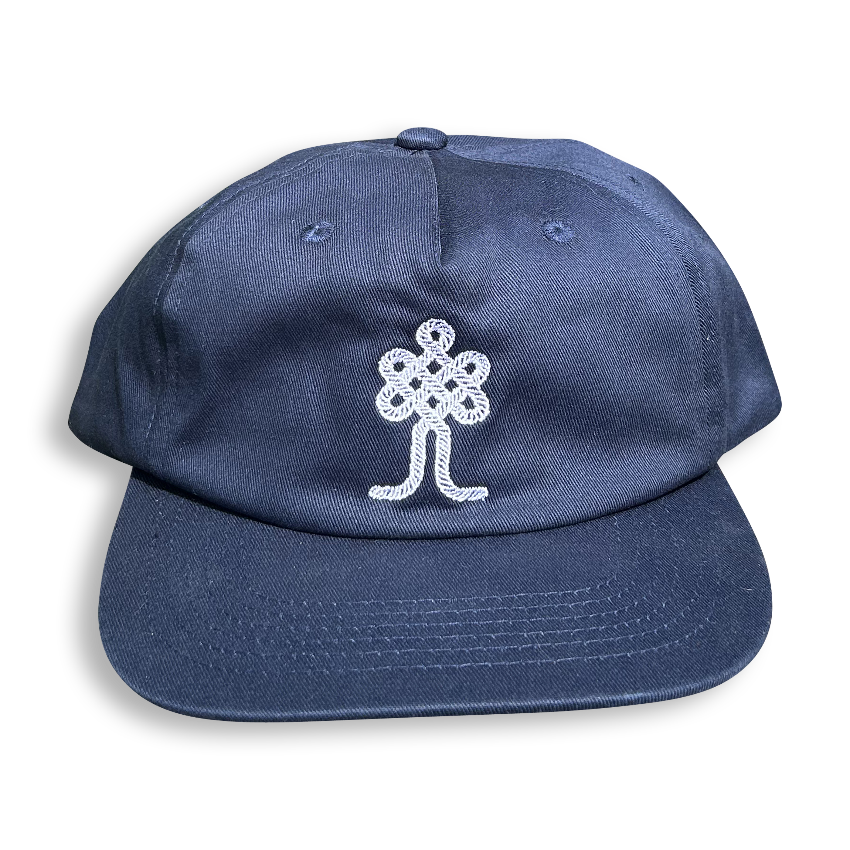 Rope Logo Snapback Hat - Navy