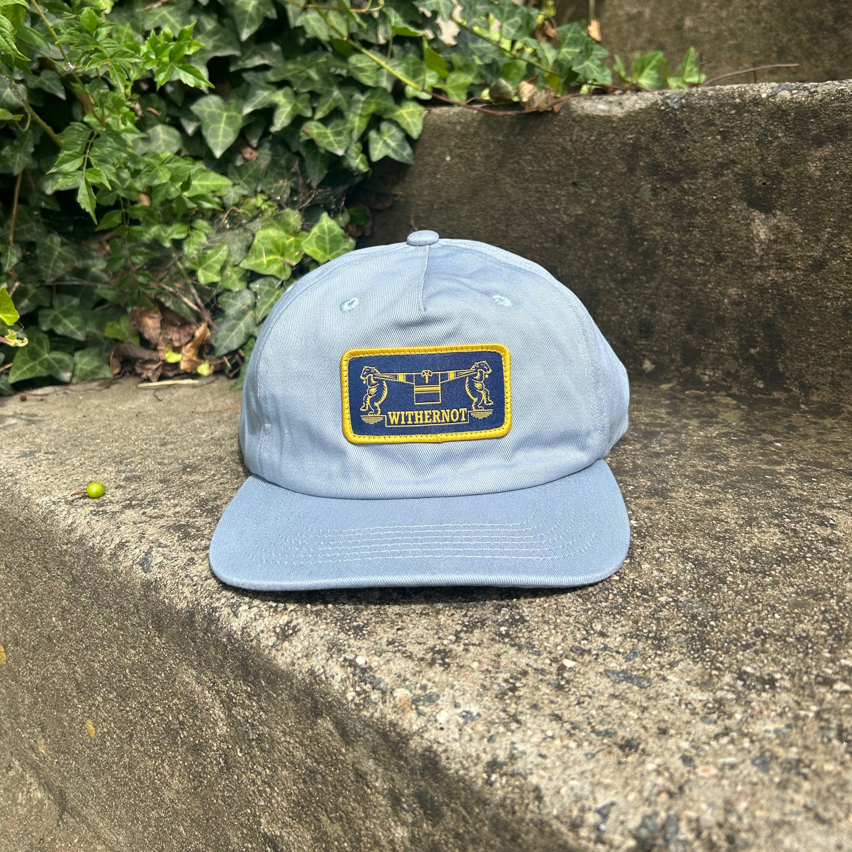 Twin Bears Snapback Hat - Dusty Blue