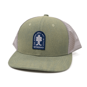 Withernot Logo Patch Hat - Washed Green Denim