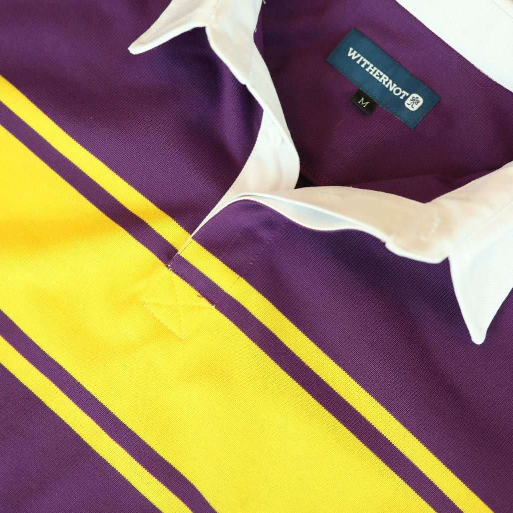 Climbing Ivy Rugby Shirt - Purple and Gold | Withernot Rugby Shirts